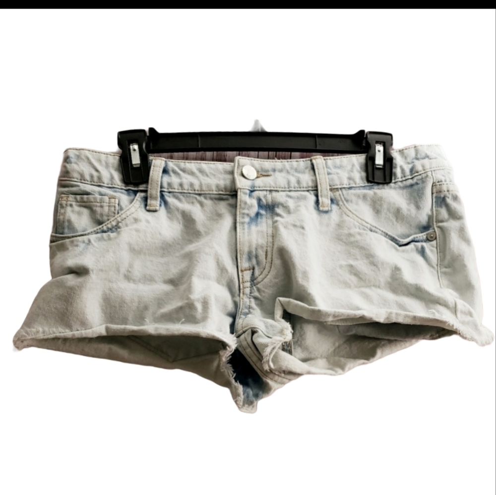 NARA Denim White Blue Jean Low Rise Short Shorts